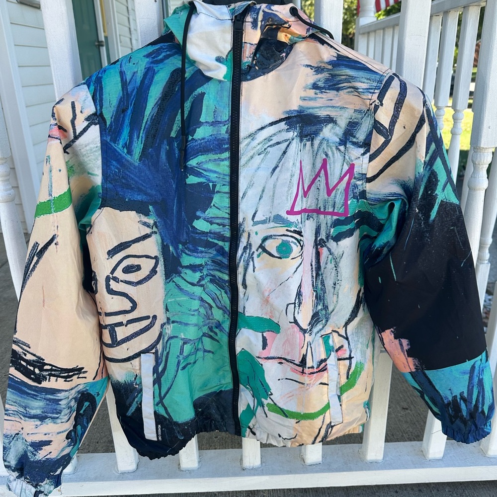 Jean-Michel Basquiat x Members Only Jacket Men’s Small Windbreaker Shell Zip